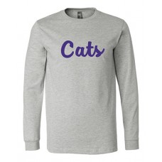 Blue Springs 2023 Football CATS D7 Bella Canvas Long-Sleeve T (Athletic Heather)