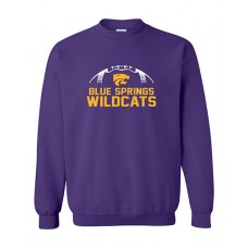 Blue Springs 2023 Football D3 Crewneck Sweatshirt (Purple)