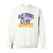 Blue Springs 2023 Football D2 Crewneck Sweatshirt (White)