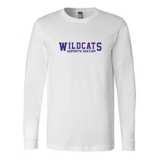 Blue Springs 2023 Girls Soccer Bella Canvas Long-Sleeve T WILDCATS (White)