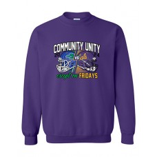 Blue Springs 2024 Football COMMUNITY Crewneck Sweatshirt (Purple)