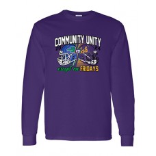 Blue Springs 2024 Football COMMUNITY Long-sleeved T (Purple)