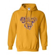 Blue Springs 2024 Wildcats RETRO Hoodie (Gold)