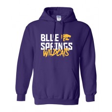 Blue Springs 2024 Wildcats BLOCK Hoodie (Purple)