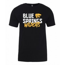 Blue Springs 2024 Wildcats BLOCK Short-sleeved T (Black)