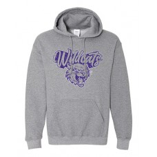 Blue Springs 2024 Wildcats RETRO Hoodie (Graphite Heather)