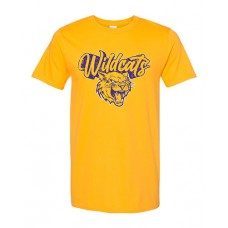 Blue Springs 2024 Wildcats RETRO Short Sleeve Tee (Gold)